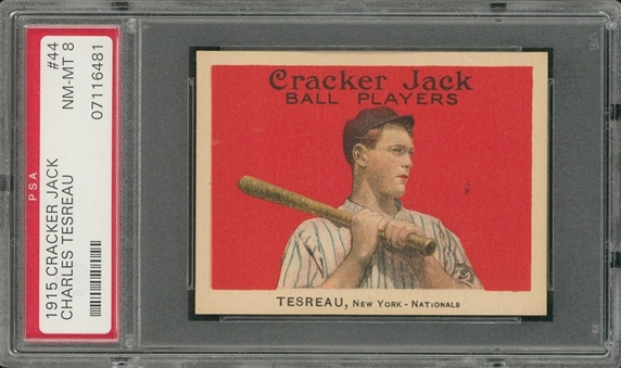 1915 Cracker Jack #44 Charles Jeff Tesreau – PSA NM-MT 8 